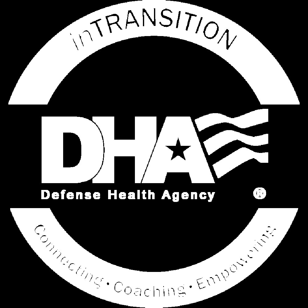 DHA inTRANSITION round white logo