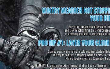 Winter motorcycle riding: dress in layers