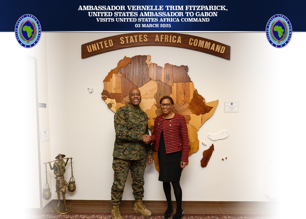 Ambassador Vernelle Trim FitzPatrick Visits U.S. Africa Command on March 3, 2025