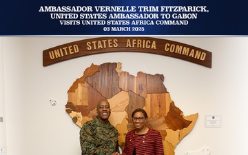 Ambassador Vernelle Trim FitzPatrick Visits U.S. Africa Command on March 3, 2025