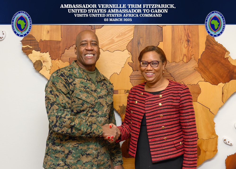 Ambassador Vernelle Trim FitzPatrick Visits U.S. Africa Command on March 3, 2025