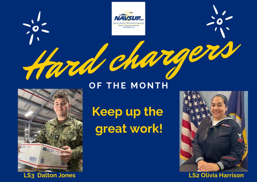 NAVSUP FLCJ Military Hard Chargers of the Month for February 2025