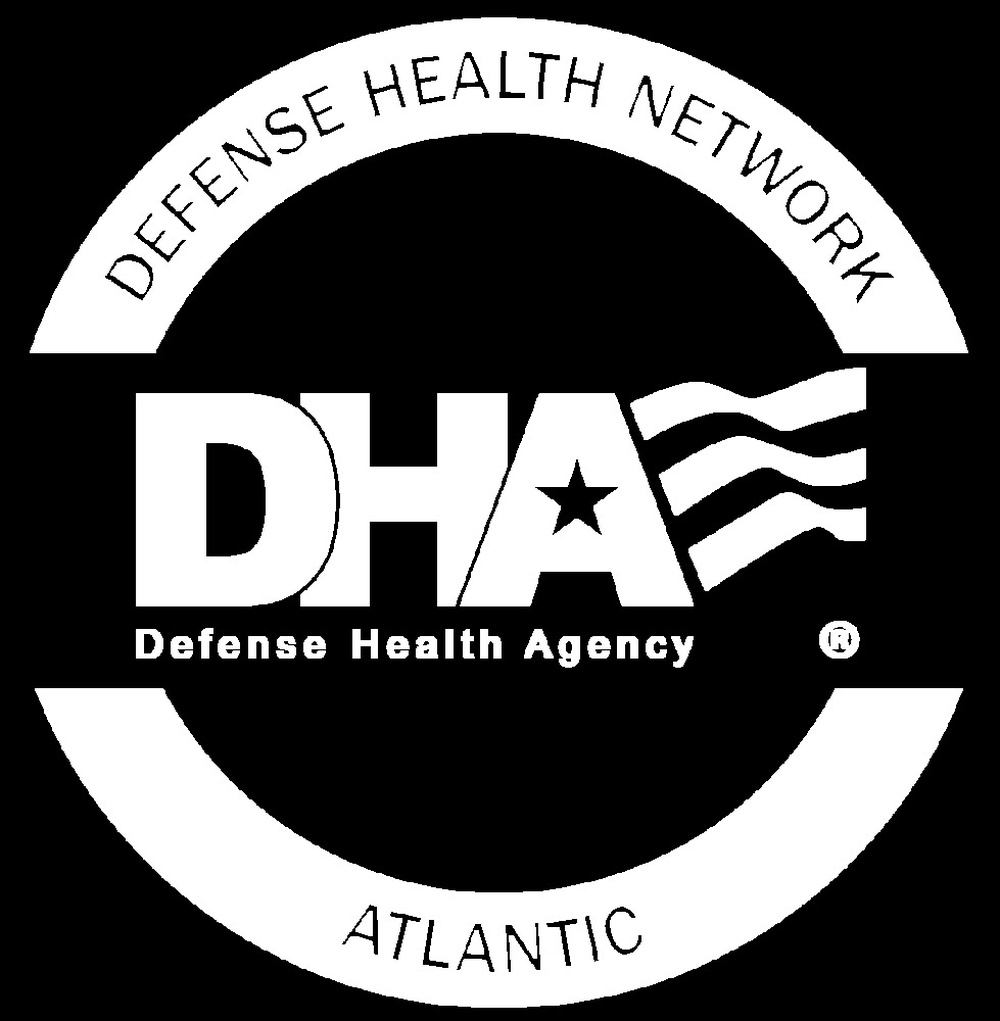 DHA DHN Atlantic round white logo