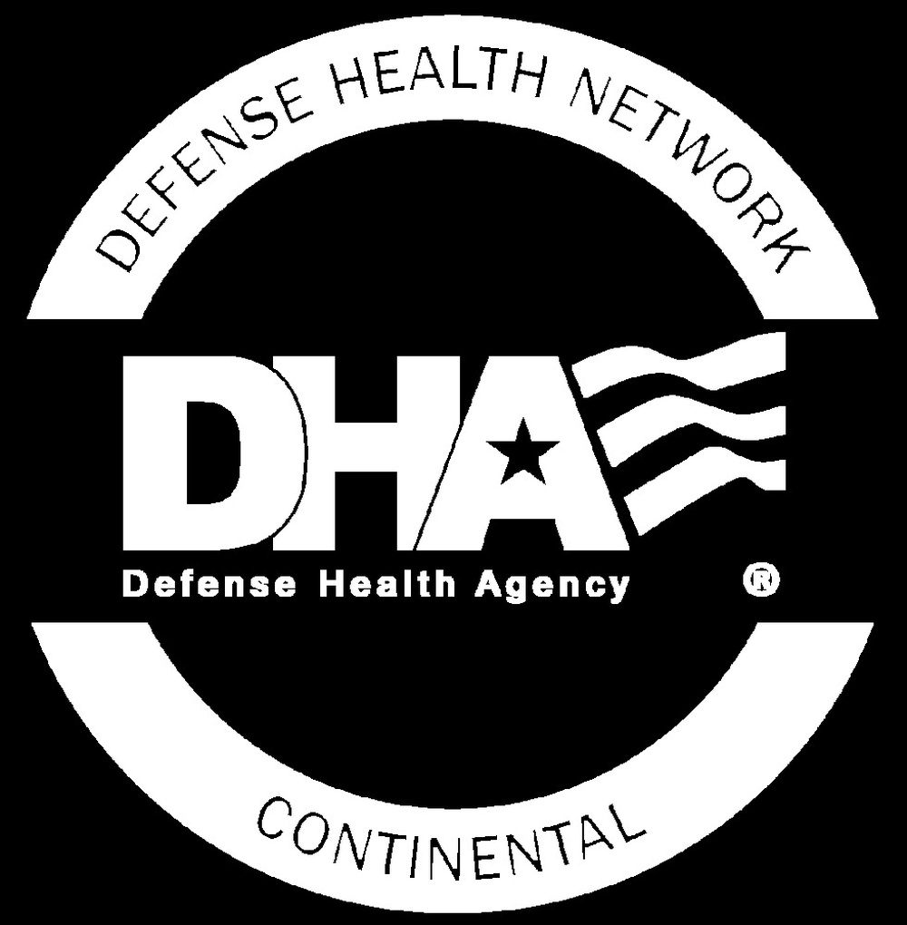 DHA DHN Continental round white logo