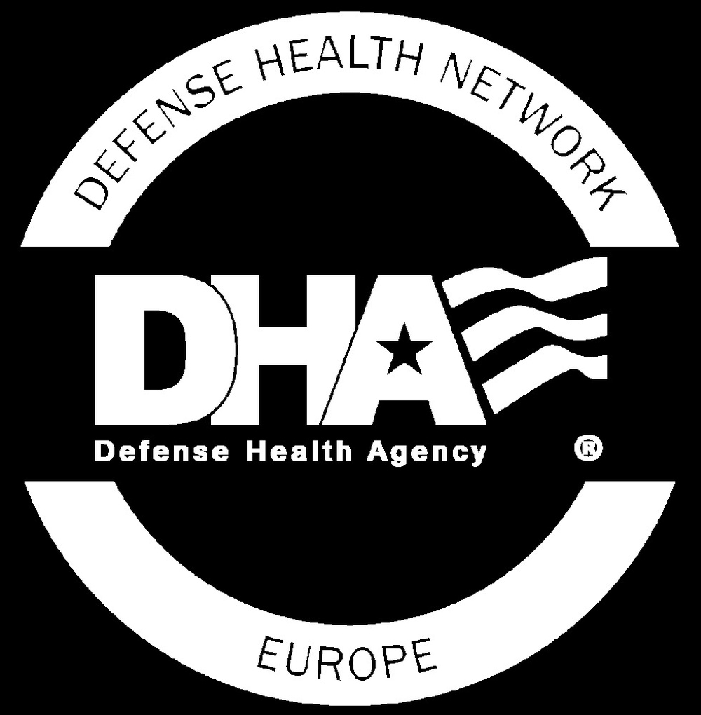 DHA DHN Europe round white logo