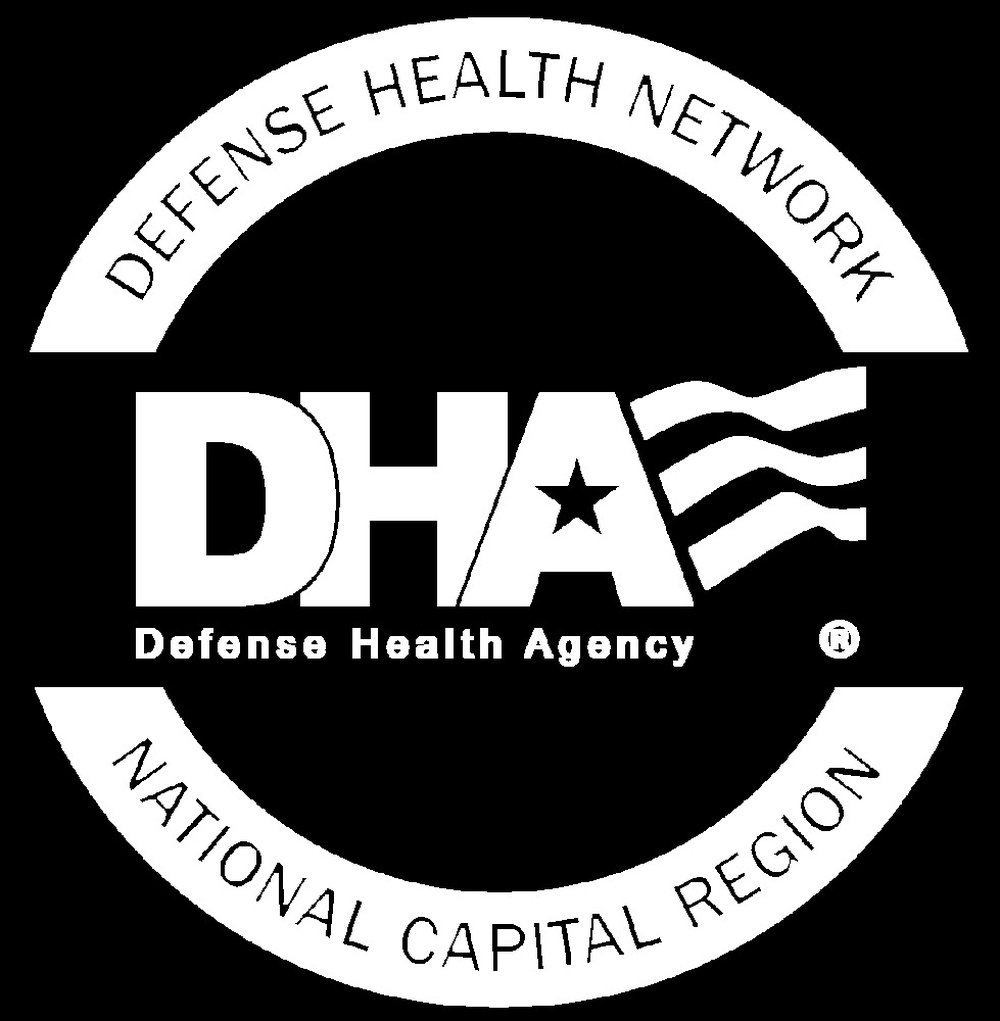 DHA DHN NCR round white logo