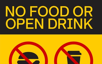 NO FOOD OR DRINK