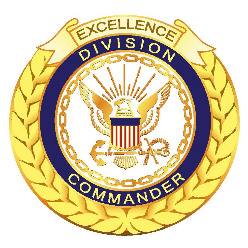 Recruit Division Commander Badge with Gold Wreath Award