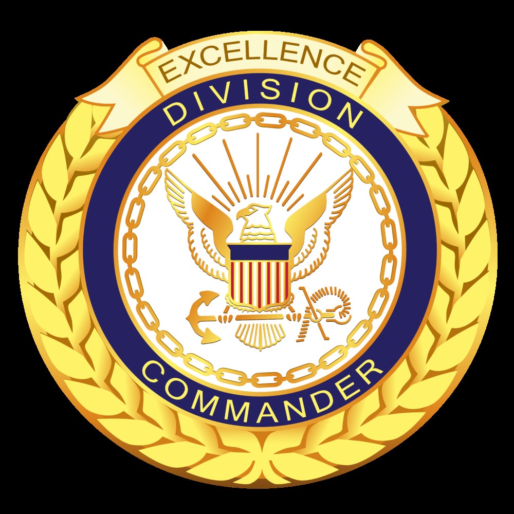 Recruit Division Commander Badge with Gold Wreath Award