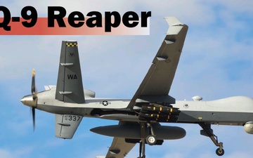 MQ-9 Reaper remotely piloted aircraft infographic