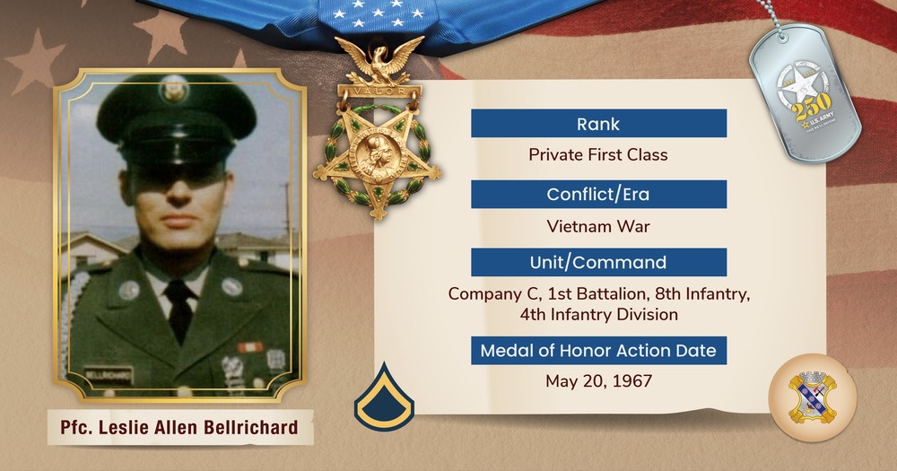 National Medal of Honor Day 2025: Pfc. Leslie Allen Bellrichard