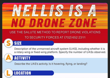 Nellis is a No Drone Zone Graphic