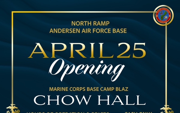 Chow hall opening poster