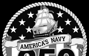 Navy 250 Logo Official Grayscale
