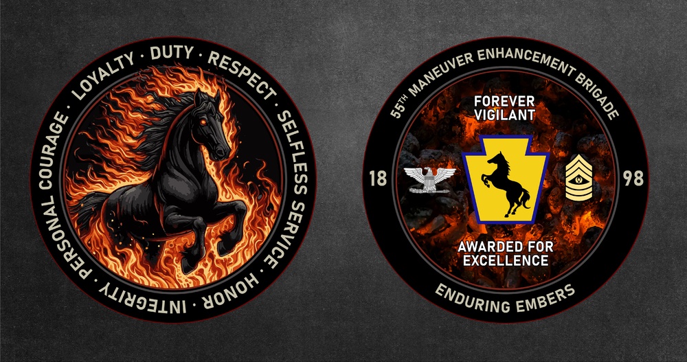 55th Maneuver Enhancement Brigade command coin