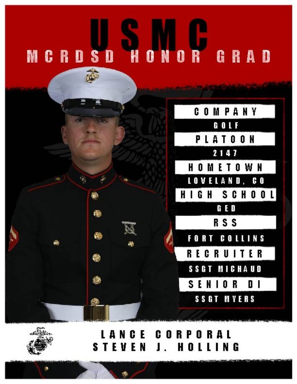 Golf Company Honor Graduate
