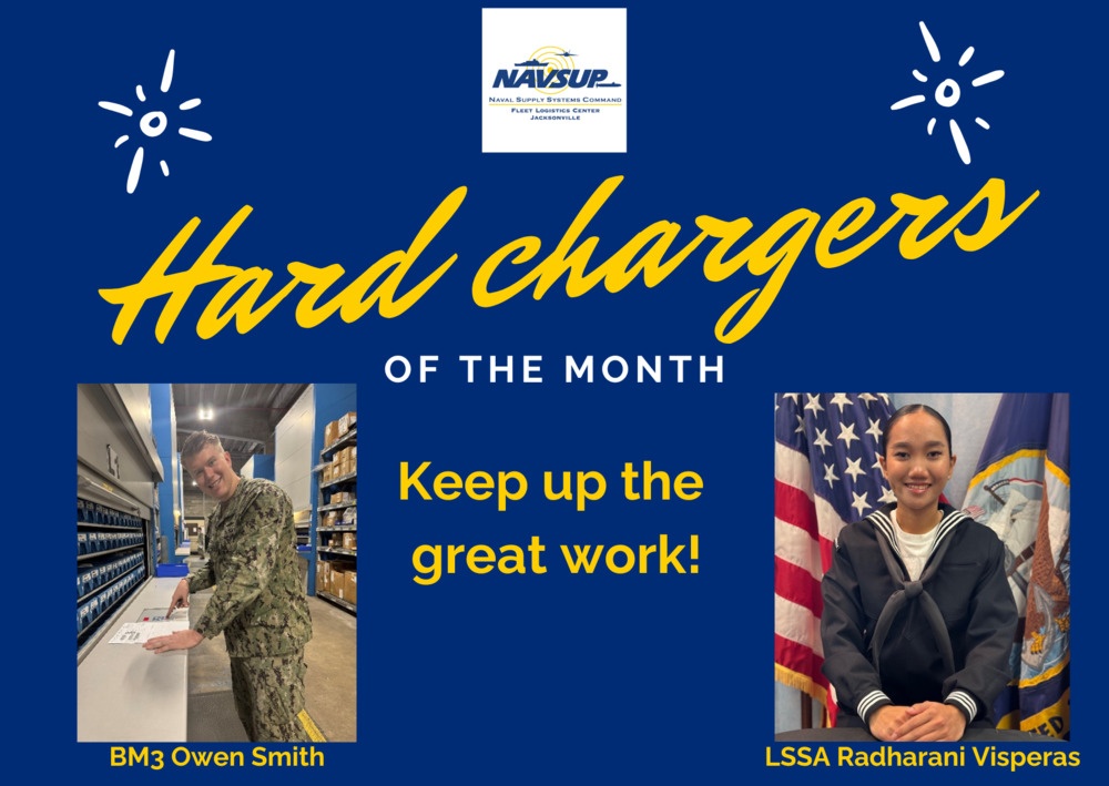NAVSUP FLC Jacksonville Hard Chargers of the Month for April 2025