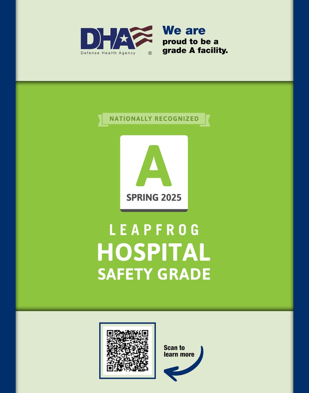 Leapfrog Hospital Safety Grade Posters 22 x 8