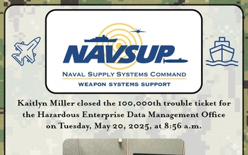 100,000 HAZMAT Tickets Closed: Ensuring Hazardous Material Safety for Sailors and Marines