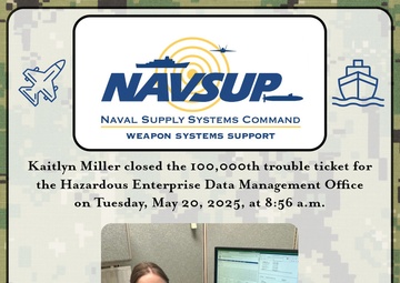 100,000 HAZMAT Tickets Closed: Ensuring Hazardous Material Safety for Sailors and Marines