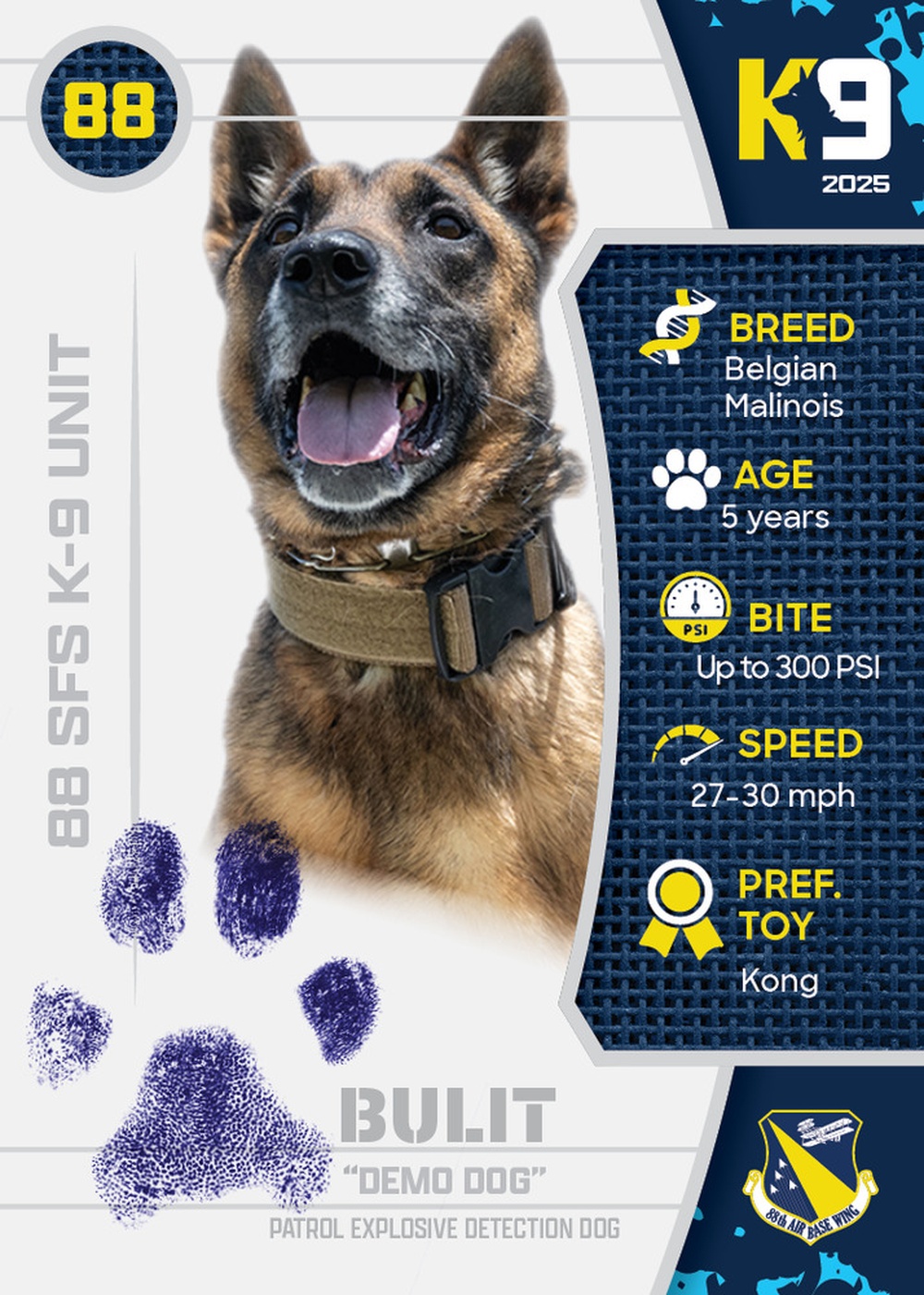 Working K-9 Card (Front) - Bulit