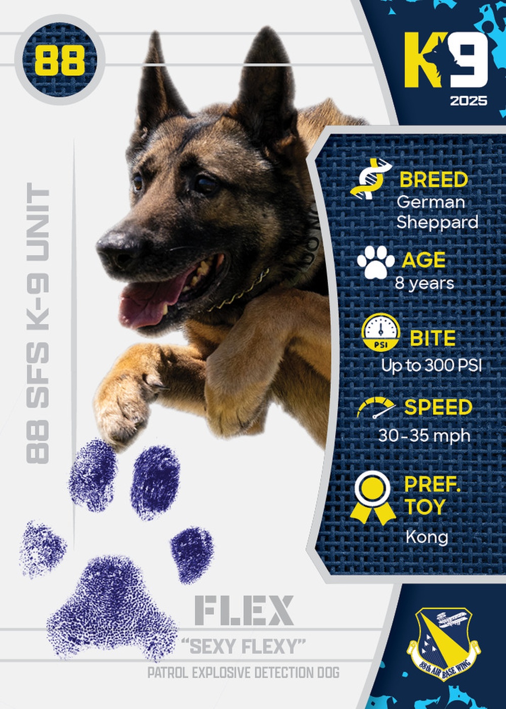 Working K-9 Card (Front) - Flex
