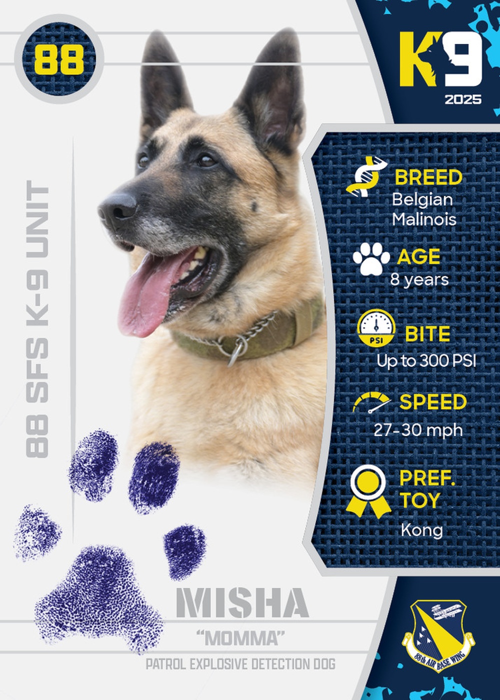 Working K-9 Card (Front) - Misha