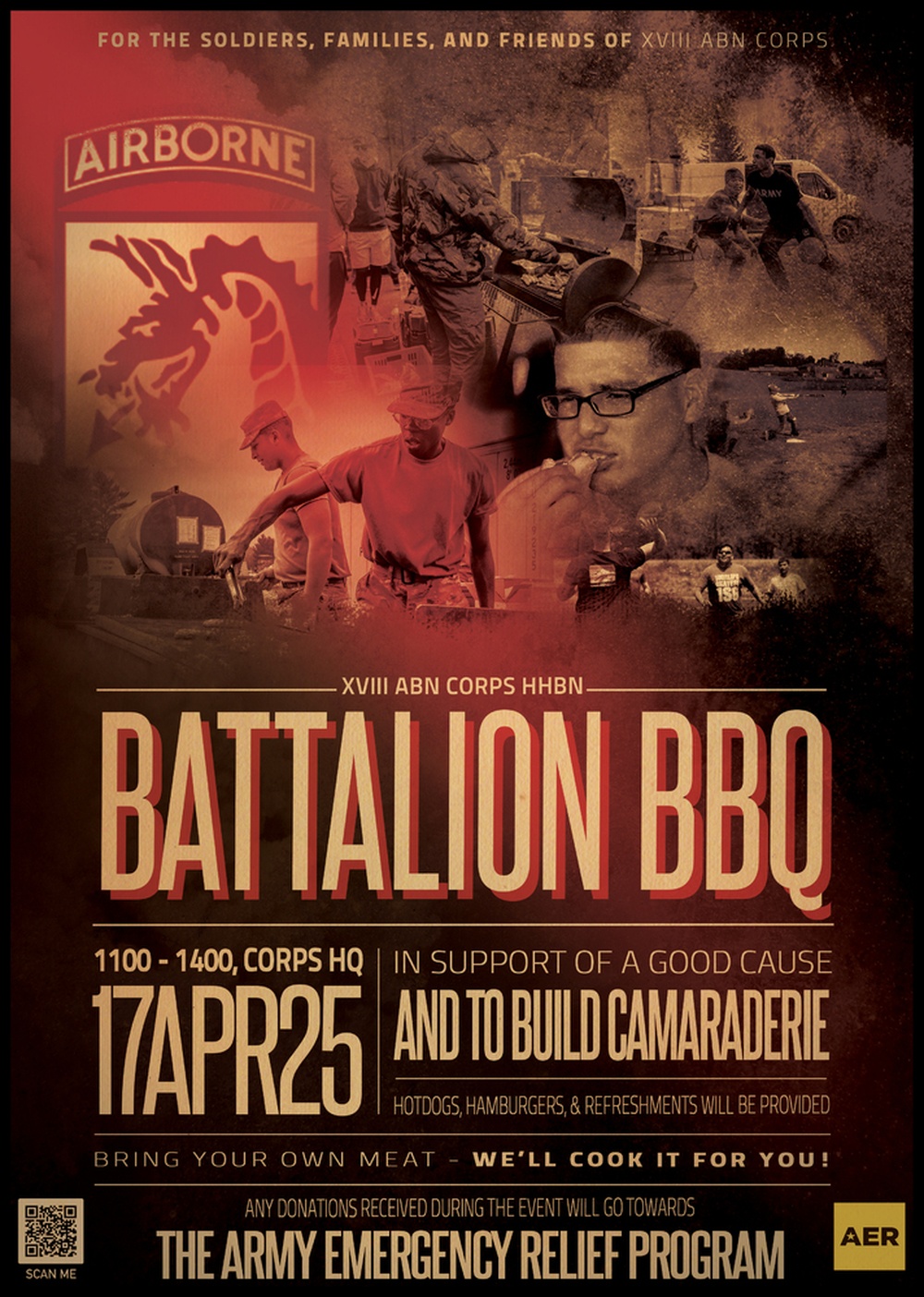 Headquarter and Headquarters Battalion, XVIII Airborne Corps Barbecue Flyer