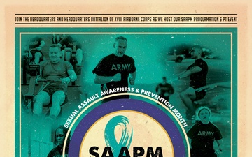 Sexual Assault Awareness and Prevention Month (SAAPM) Proclamation Signing and Physical Training Event Flyer