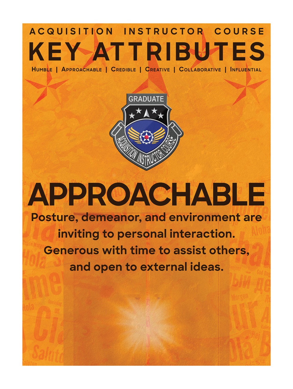 Acquisition Instructor Course Poster