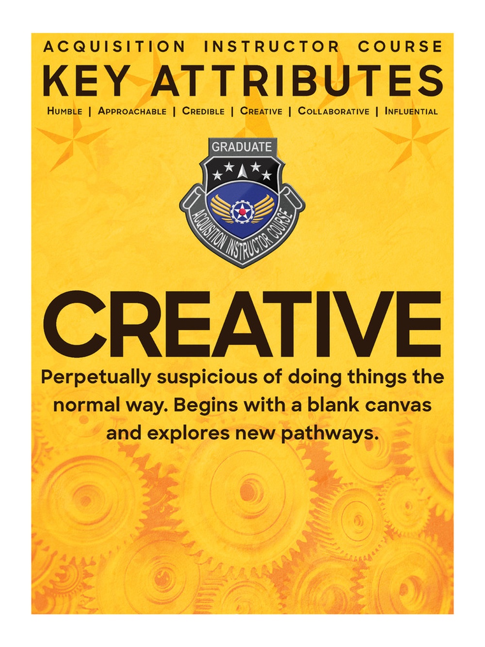 Acquisition Instructor Course Poster