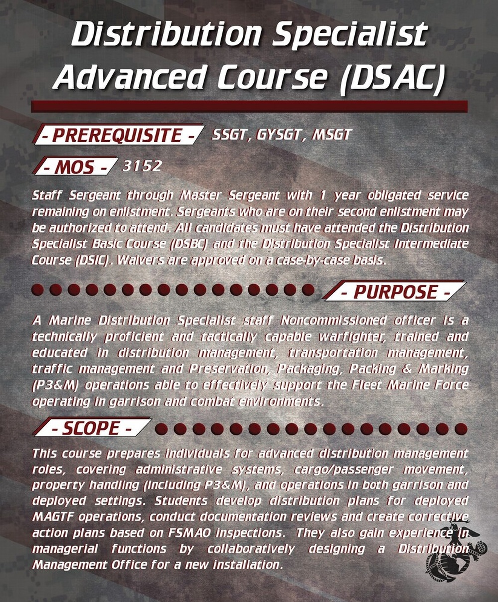 Distribution Specialist Course Poster