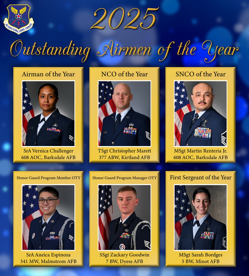 AFGSC announces 2025 Outstanding Airmen of the Year