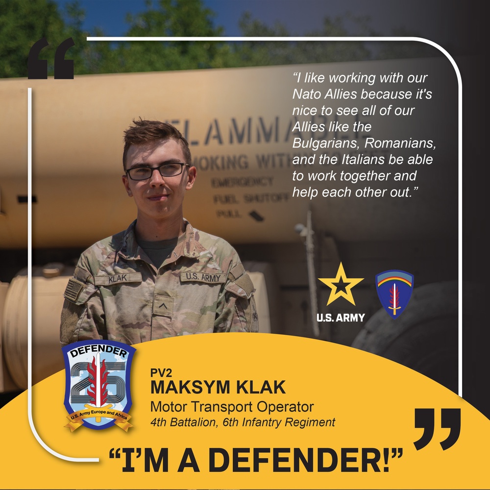 4th Battalion, 6th Infantry Regiment, I'M A DEFENDER', 88M Motor Transport Operator in Bulgaria