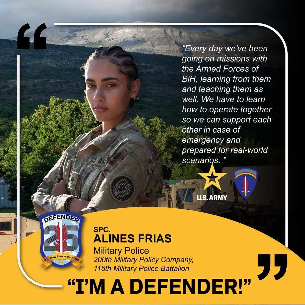 I'm a DEFENDER - Spc. Alines Frias