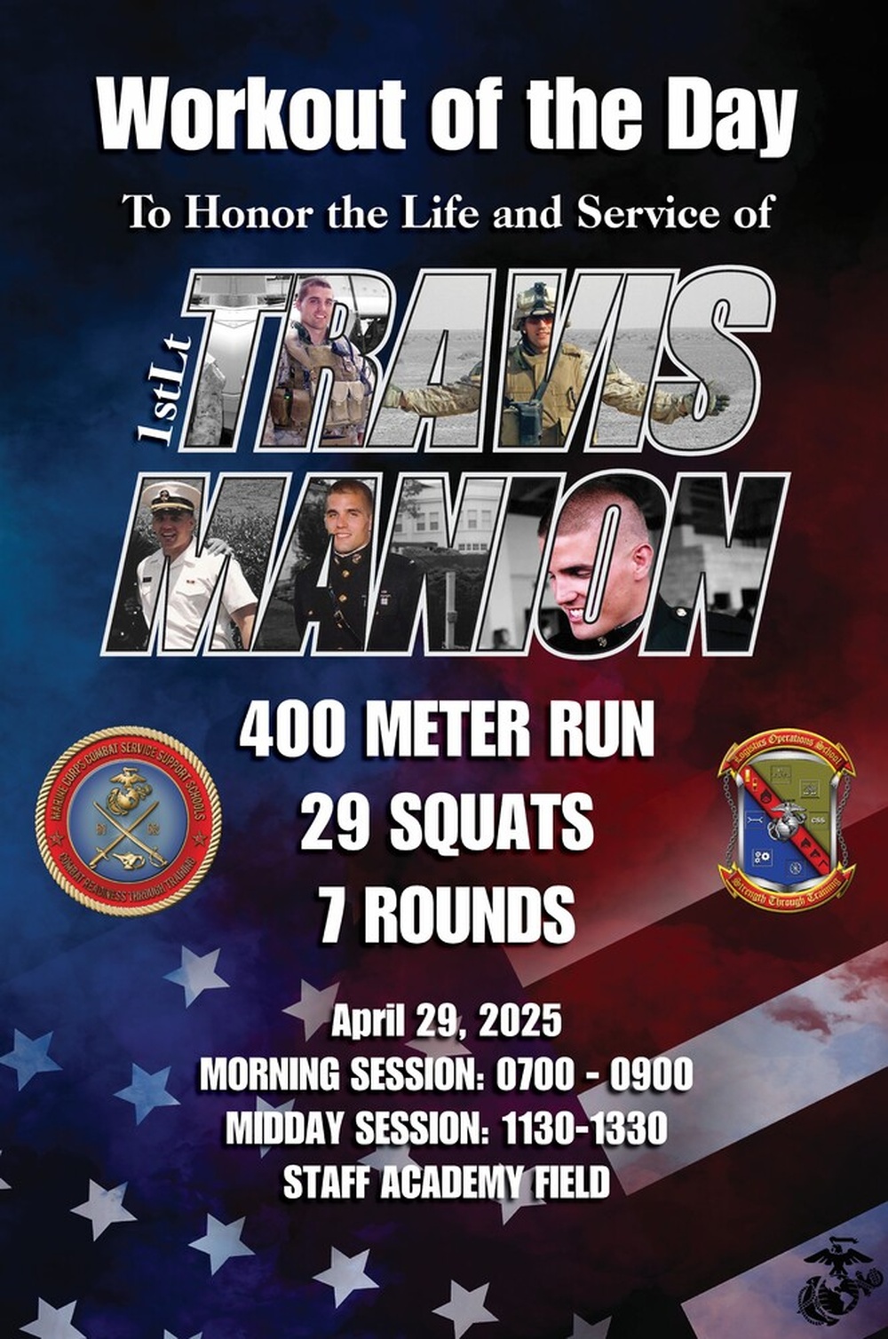 Travis Manion Workout of the Day poster