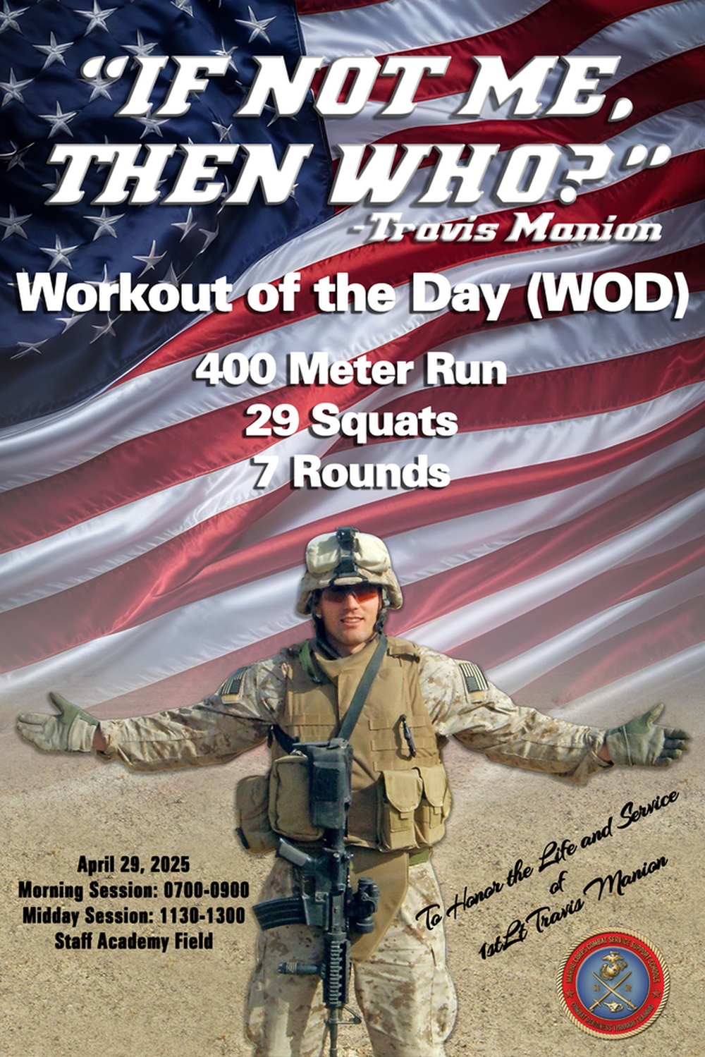 Travis Manion Workout of the Day poster