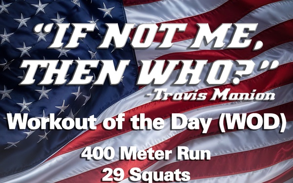 Travis Manion Workout of the Day poster