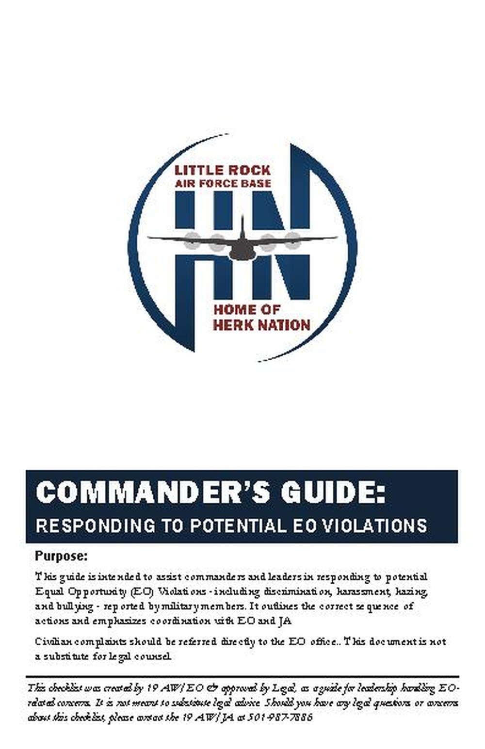 LRAFB Releases Commander's Guide for Handling Equal Opportunity Concerns