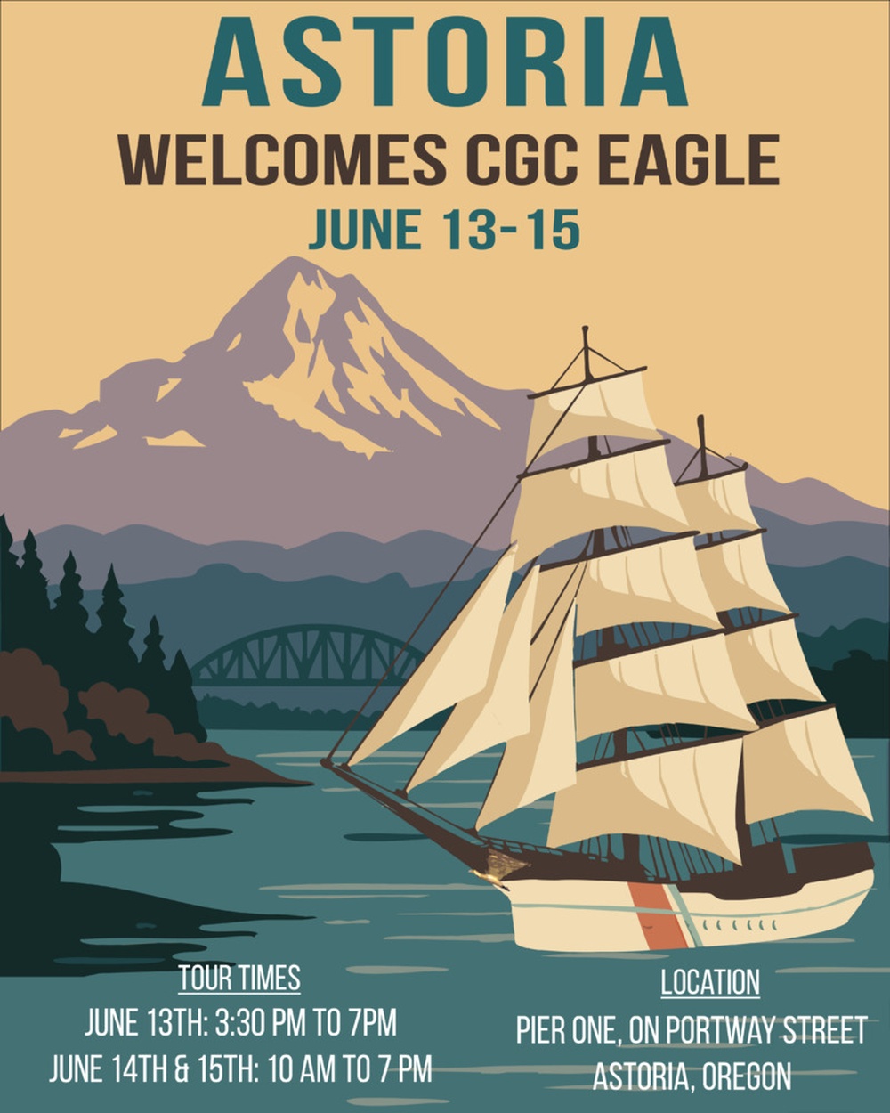 CGC Barque Eagle in Astoria