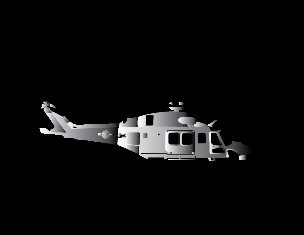 MH-139A Grey Wolf Helicopter Vector with Gradient (no outline)