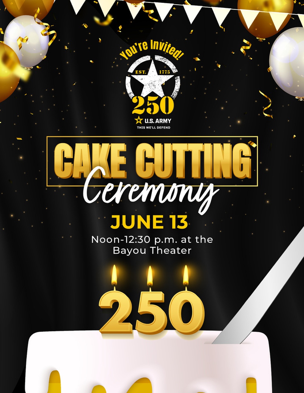 Army 250 Cake Cutting Ceremony