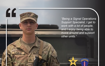 7th Engineer Brigade, 21st Theater Sustainment Command, I'M A DEFENDER', 25U Signal Operations Support Specialist in Romania