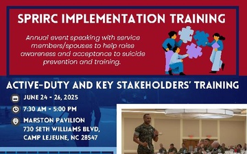 2025 Suicide Prevention and Response Independent Review Committee Implementation Training Flyer