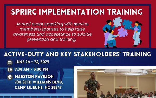 2025 Suicide Prevention and Response Independent Review Committee Implementation Training Flyer