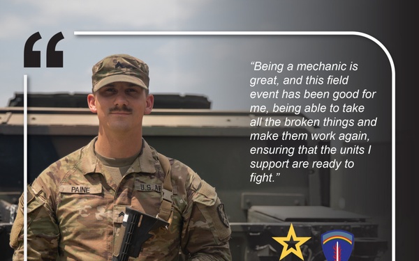 7th Engineer Brigade, 21st Theater Sustainment Command, I'M A DEFENDER', 91B Wheeled Vehicle Mechanic in Romania