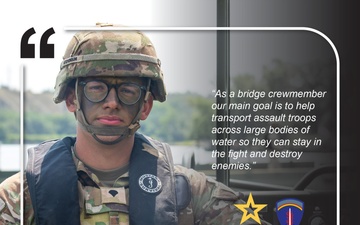7th Engineer Brigade, 21st Theater Sustainment Command, I'M A DEFENDER', 12C Bridge Crewmember in Romania