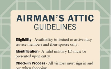 Airman's Attic posts updated guidelines and donation policy sinage