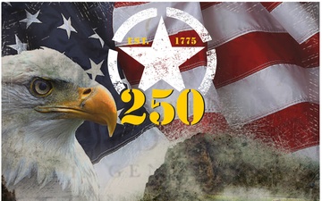 The Army's 250th Birthday Graphic