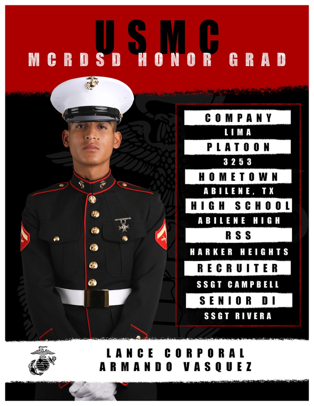 Lima Company Honor Graduate